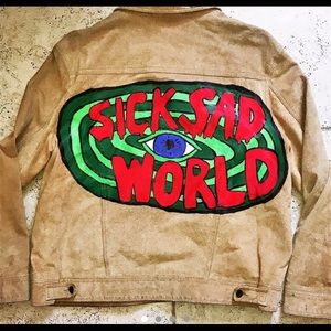 Y2K 90s MTV DARIA genuine leather suede jacket